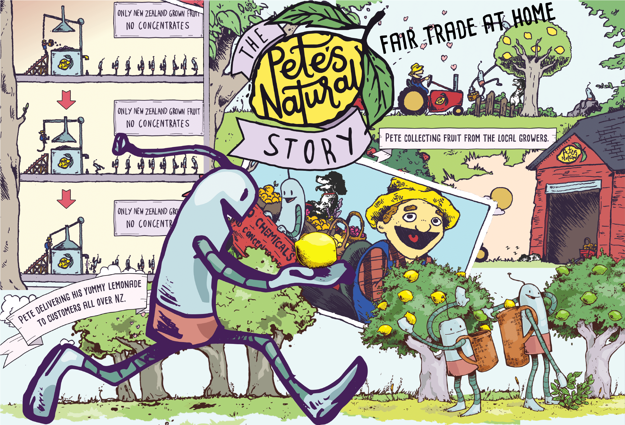 Portrait of Pete and Mrs Pete, owners of Pete's Natural